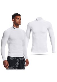 Koszulka męska termoaktywna treningowa Under Armour z długim rękawem. Kolor: biały. Długość rękawa: długi rękaw. Długość: długie. Sport: bieganie #1
