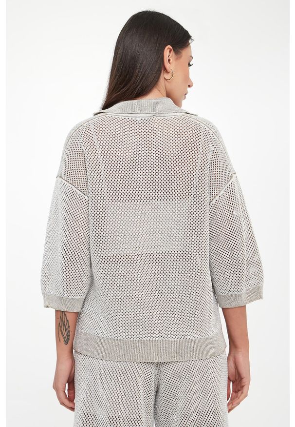 Sweter damski z kołnierzem polo PESERICO. Typ kołnierza: polo