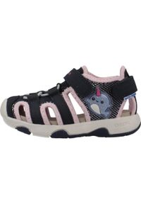 Geox - Sandały GEOX B SANDAL MULTY GIRL Niebieski. Kolor: niebieski. Materiał: tkanina. Sport: turystyka piesza