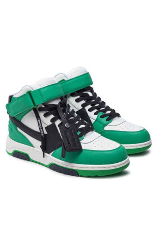 OFF-WHITE - Off-White Sneakersy OMIA259S23LEA0015510 Zielony. Kolor: zielony. Materiał: skóra