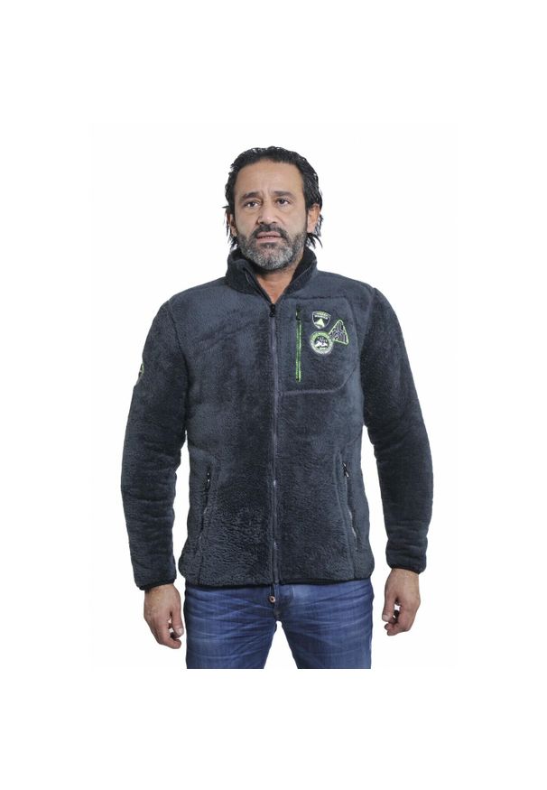 PEAK MOUNTAIN - Kurtka polarowa Peak Mountain coral sherpaCavian. Kolor: szary. Materiał: polar. Sezon: zima. Sport: narciarstwo