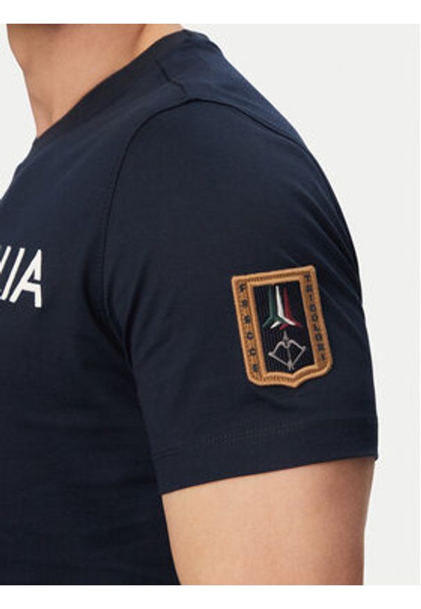Aeronautica Militare T-Shirt 261TS2523UJ00682 Granatowy Regular Fit. Kolor: niebieski. Materiał: bawełna