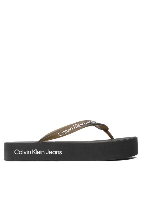 Japonki Calvin Klein Jeans. Kolor: czarny