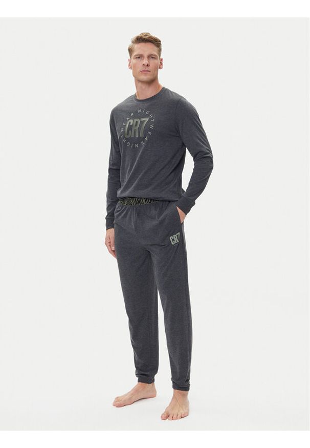 Cristiano Ronaldo CR7 Piżama 8730-42 Szary Regular Fit. Kolor: szary. Materiał: bawełna
