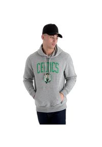 New Era - Bluza z kapturem Boston Celtics NBA. Typ kołnierza: kaptur. Kolor: szary