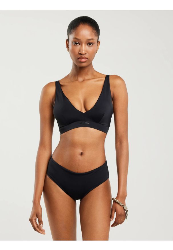 Big-Star - Góra od kostiumu kąpielowego czarna Morra 906. Kolor: czarny. Wzór: nadruk, aplikacja