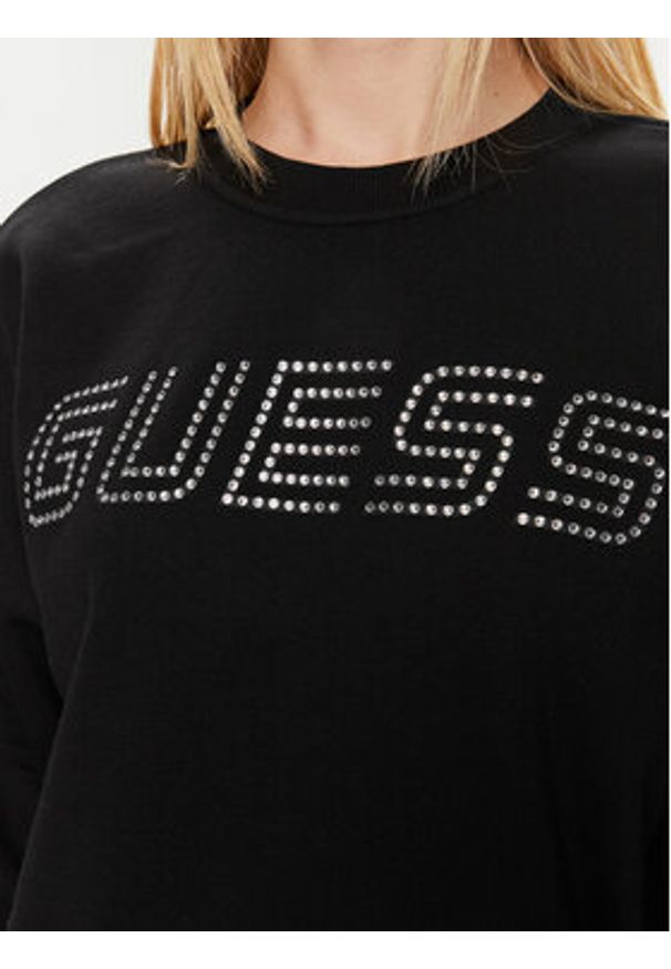 Guess Bluza Skylar V4GQ07 K8802 Czarny Relaxed Fit. Kolor: czarny. Materiał: syntetyk, bawełna