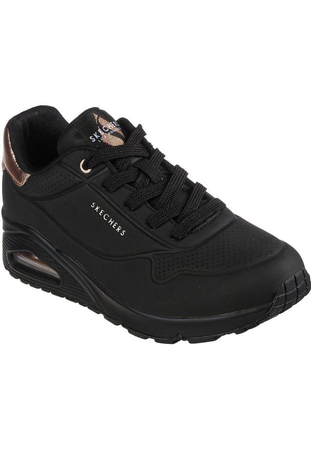 skechers - Buty sportowe damskie Skechers Uno Golden Air. Kolor: czarny. Materiał: materiał, syntetyk, guma. Model: Skechers Sport. Sport: turystyka piesza