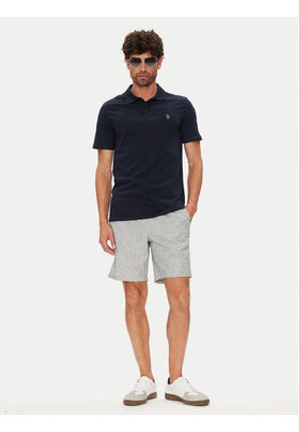 U.S. Polo Assn. Polo MUP3780 Granatowy Regular Fit. Typ kołnierza: polo. Kolor: niebieski. Materiał: bawełna