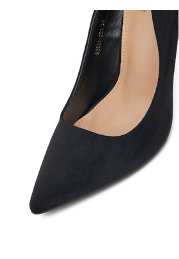 DeeZee Szpilki 92831-201-BLACK SU Czarny. Kolor: czarny. Materiał: materiał. Obcas: na szpilce