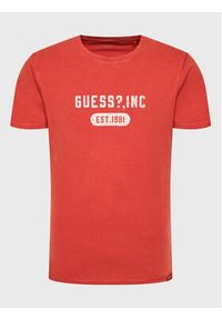 Guess T-Shirt M2YI98 K8FQ0 Czerwony Regular Fit. Kolor: czerwony. Materiał: bawełna