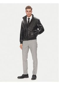 Hugo - HUGO Kurtka z imitacji skóry Bono2511 50530772 Czarny Regular Fit. Kolor: czarny. Materiał: skóra #2