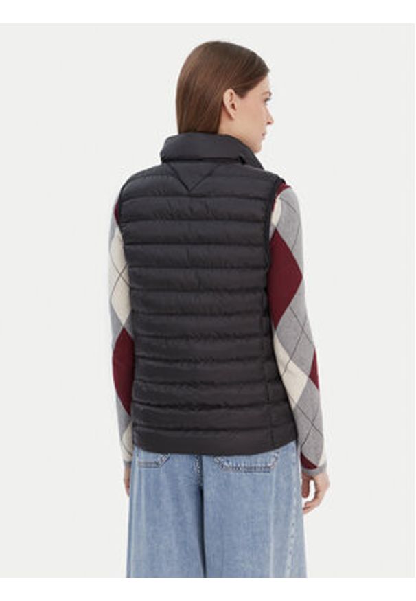 TOMMY HILFIGER - Tommy Hilfiger Bezrękawnik Global Stripe WW0WW42051 Czarny Regular Fit. Kolor: czarny. Materiał: syntetyk. Długość rękawa: bez rękawów