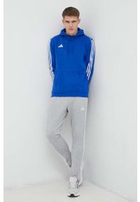 adidas Performance bluza dresowa Tiro 23 kolor niebieski z kapturem z aplikacją. Typ kołnierza: kaptur. Kolor: niebieski. Materiał: dresówka. Wzór: aplikacja #5
