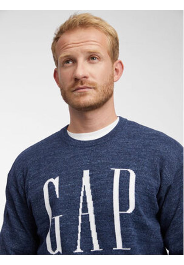 GAP - Gap Sweter 724378-00 Granatowy Regular Fit. Kolor: niebieski. Materiał: bawełna