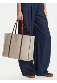 TOMMY HILFIGER - Tommy Hilfiger Torebka Th Premium Beach Le Tote AW0AW17418 Beżowy. Kolor: beżowy #3