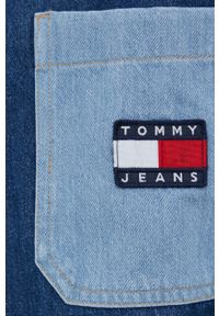 Tommy Jeans koszula jeansowa DM0DM13350.PPYY męska relaxed z kołnierzykiem klasycznym. Typ kołnierza: kołnierzyk klasyczny. Kolor: niebieski. Materiał: bawełna, denim. Długość rękawa: krótki rękaw. Długość: krótkie. Styl: klasyczny #6