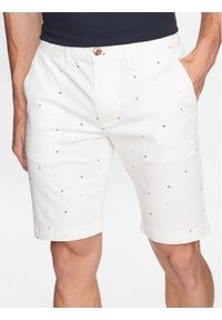 Pepe Jeans Szorty materiałowe Mc Queen Short Print PM801018 Biały Regular Fit. Kolor: biały. Materiał: materiał. Wzór: nadruk