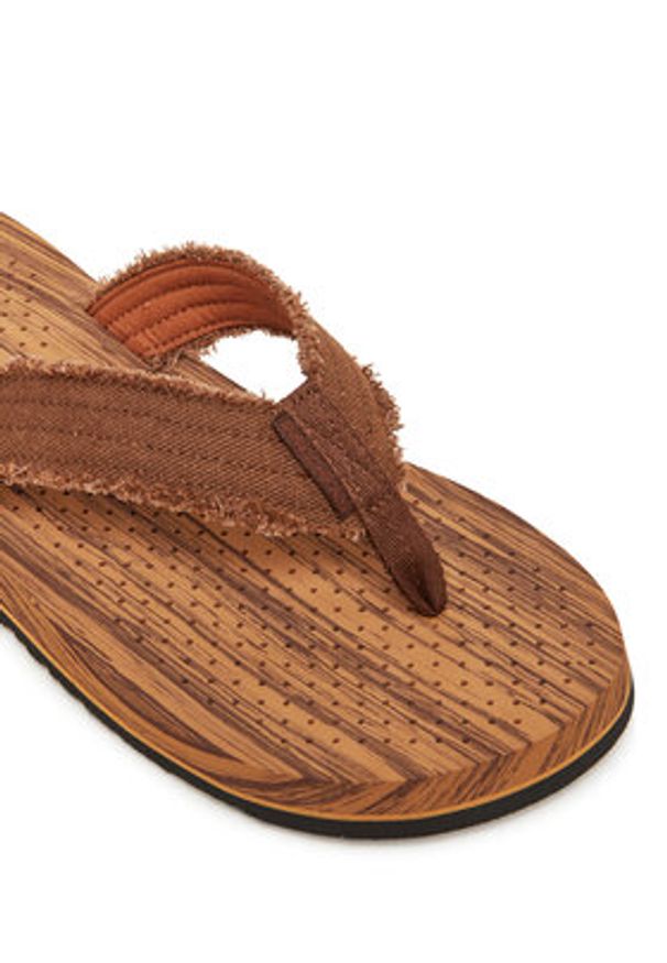 skechers - Skechers Japonki Tantric-Fritz 205098/BRN Brązowy. Kolor: brązowy. Materiał: materiał