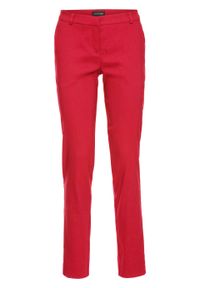 Spodnie biznesowe ze stretchem bonprix czerwony. Okazja: na spotkanie biznesowe. Kolor: czerwony. Styl: biznesowy #1