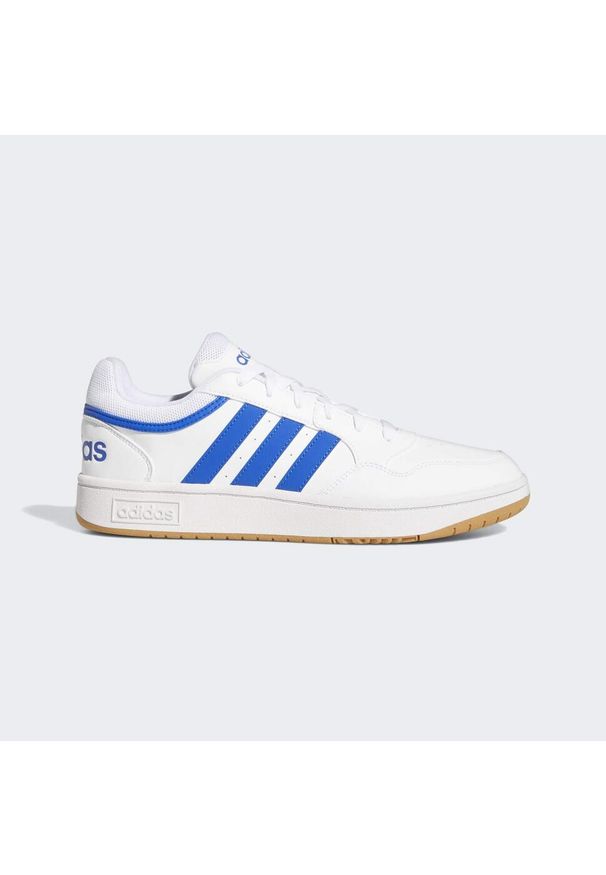 Buty do chodzenia męskie Adidas Hoops 3.0 Low Classic Vintage Shoes. Okazja: na co dzień. Wysokość cholewki: przed kostkę. Kolor: biały, niebieski, brązowy, wielokolorowy. Sport: turystyka piesza