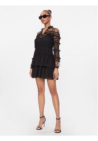 TwinSet - TWINSET Sukienka koktajlowa 241TP2040 Czarny Regular Fit. Kolor: czarny. Materiał: syntetyk. Styl: wizytowy