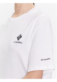 columbia - Columbia T-Shirt North Casades 1992085 Biały Relaxed Fit. Kolor: biały. Materiał: bawełna