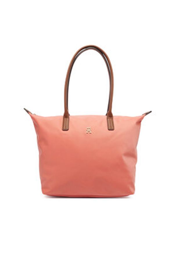 TOMMY HILFIGER - Tommy Hilfiger Torebka Popette Tote AW0AW17711 Koralowy. Kolor: pomarańczowy
