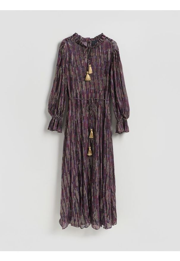 Reserved - Sukienka z wiskozy - wielobarwny. Materiał: wiskoza