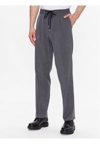 Sisley Spodnie materiałowe 4PBMSF027 Szary Slim Fit. Kolor: szary. Materiał: materiał, syntetyk