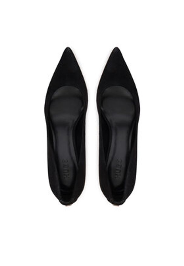 Hugo - HUGO Czółenka Devany 50557665 Czarny. Kolor: czarny. Materiał: skóra, zamsz