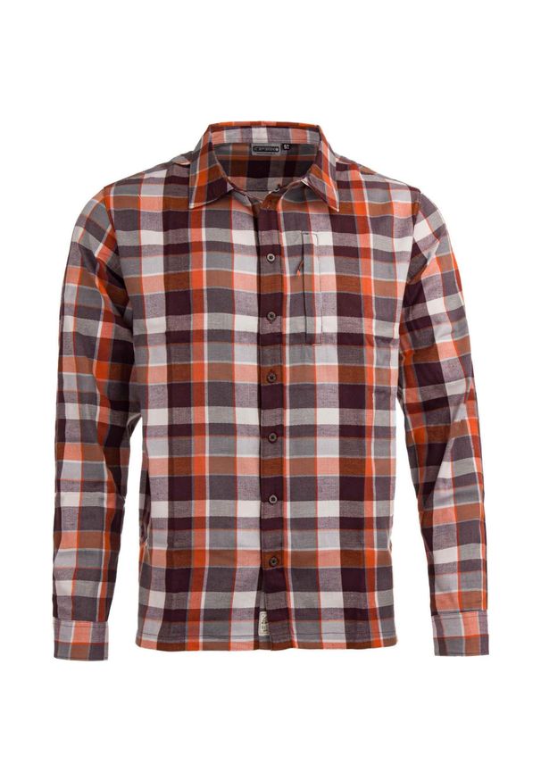 ICEPEAK - Stylowa wodoodporna kurtka męska Icepeak Bingen Check L. Kolor: wielokolorowy, brązowy, pomarańczowy. Materiał: poliester, bawełna. Styl: elegancki