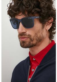 Armani Exchange Okulary przeciwsłoneczne 0AX4112S męskie. Kształt: prostokątne. Kolor: niebieski #1