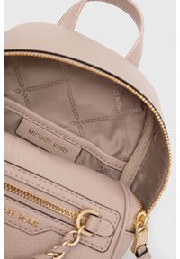 MICHAEL Michael Kors plecak skórzany damski kolor różowy mały gładki. Kolor: różowy. Materiał: skóra. Wzór: gładki #2
