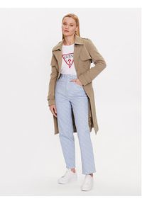 Guess T-Shirt W1YI1B I3Z14 Biały Slim Fit. Kolor: biały. Materiał: bawełna