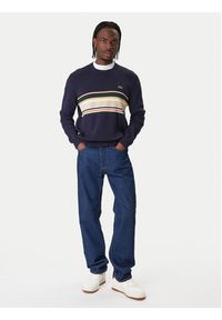 Lacoste Sweter AH5944 Granatowy Regular Fit. Kolor: niebieski. Materiał: bawełna #4