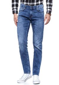 Mustang - SPODNIE MĘSKIE MUSTANG Oregon Tapered K DENIM BLUE 1006064 5000 313. Stan: obniżony. Wzór: nadruk. Styl: klasyczny #5