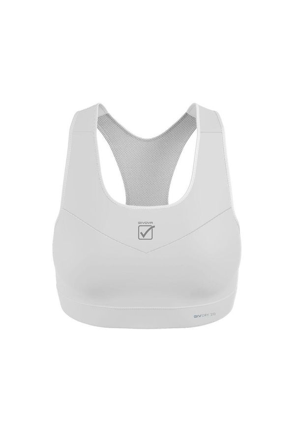 Givova damski biustonosz sportowy FIT04 XS. Kolor: wielokolorowy, biały, czarny. Sport: turystyka piesza, bieganie, joga i pilates, fitness