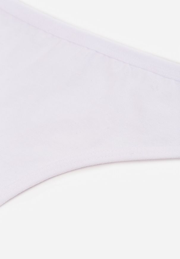 Born2be - Białe Majtki Typu Stringi z Bawełną Asoia. Kolor: biały. Materiał: bawełna