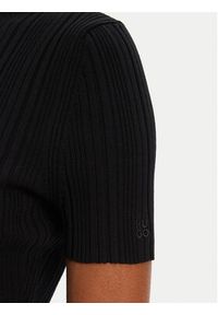 Hugo - HUGO Sweter Sarphapilk 50542598 Czarny Slim Fit. Kolor: czarny. Materiał: wiskoza