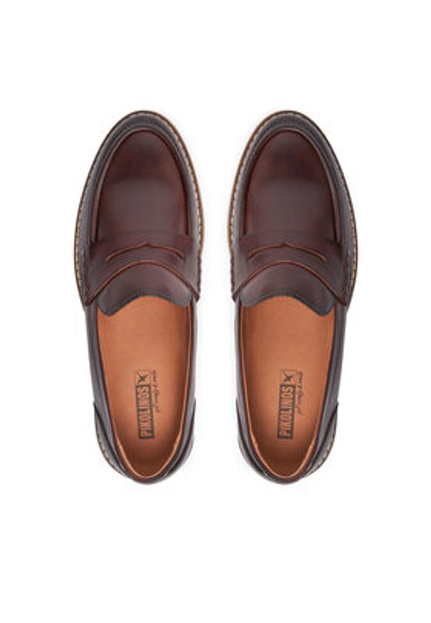 Pikolinos Mokasyny W8J-3541ST Brązowy. Kolor: brązowy. Materiał: skóra