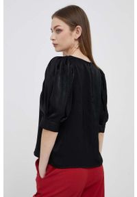 DKNY - Dkny bluzka damska kolor czarny gładka. Kolor: czarny. Materiał: materiał. Długość: krótkie. Wzór: gładki. Styl: klasyczny #5