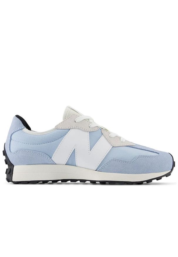 Buty New Balance GS327BS - niebieskie. Okazja: na co dzień. Kolor: niebieski. Materiał: guma, materiał, syntetyk. Szerokość cholewki: normalna. Sezon: lato