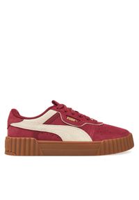 Puma Sneakersy Carina 3.0 Luxe SD 400725 01 Bordowy. Kolor: czerwony. Materiał: skóra, zamsz #1