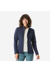 quechua - Polar turystyczny damski Quechua MH500 zamek. Kolor: niebieski. Materiał: materiał, poliester