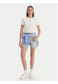 Calvin Klein Jeans T-Shirt LV047AB213 Biały Regular Fit. Kolor: biały. Materiał: bawełna #4