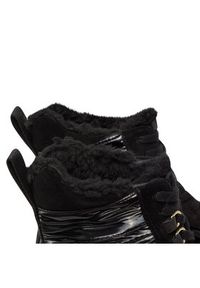 TOMMY HILFIGER - Tommy Hilfiger Botki Patent Laceup City Snow Boot FW0FW07841 Czarny. Kolor: czarny. Materiał: zamsz, skóra #5