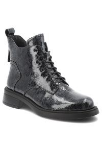 Niebieskie Botki S.Barski Ocieplane Buty Damskie. Okazja: na co dzień. Zapięcie: sznurówki. Kolor: niebieski. Obcas: na obcasie. Styl: casual, klasyczny. Wysokość obcasa: średni #1