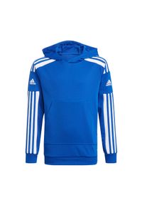Adidas - Bluza dla dzieci adidas Squadra 21 Hoody Youth niebieska GP6434. Okazja: na co dzień. Kolor: biały, niebieski, wielokolorowy