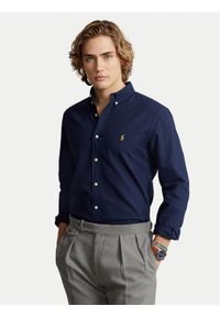 Polo Ralph Lauren Koszula 710767828003 Granatowy Slim Fit. Typ kołnierza: polo. Kolor: niebieski. Materiał: bawełna #1